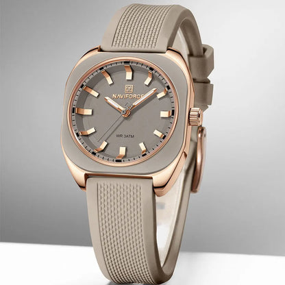 DANA Elegant Polygon Quartz Silicone Watch