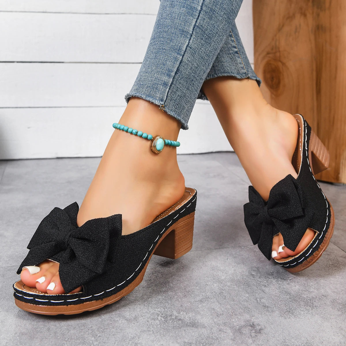 Lightweight Square Heel Anti-slip Slippers