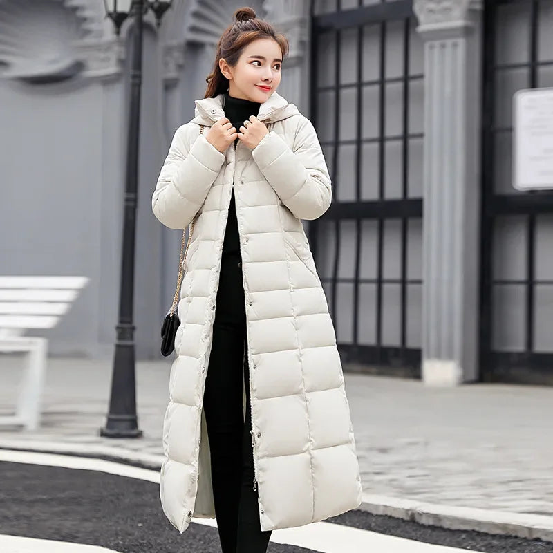 Fur Parkas Quilted Thicken Long Coat Jacket
