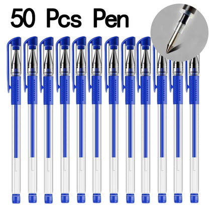20/50 Pcs Gel pens Set Black Blue Red Refill Gel School