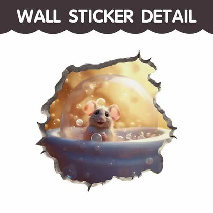 Cartoon Cute Little Mouse Hole Wall Stickers