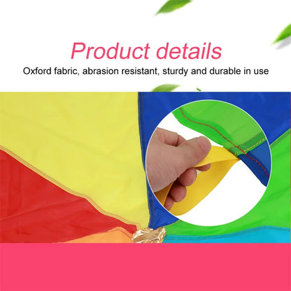 2M/4M Diameter Kids Outdoor Teamwork Game Prop Rainbow Parachute Toys