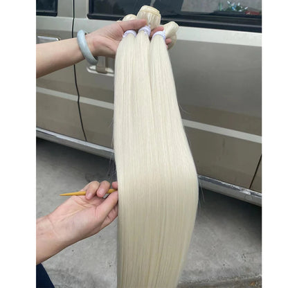 Bone Straight Hair Extensions Brown Color