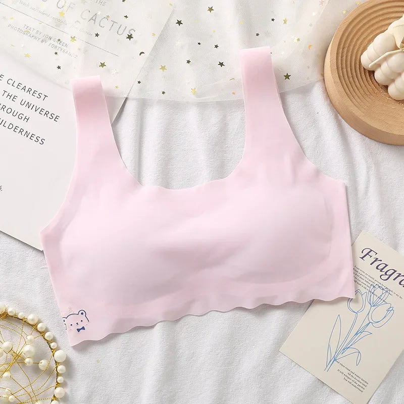 Seamless Tube Underwear Vest White/Pink 1 PCS