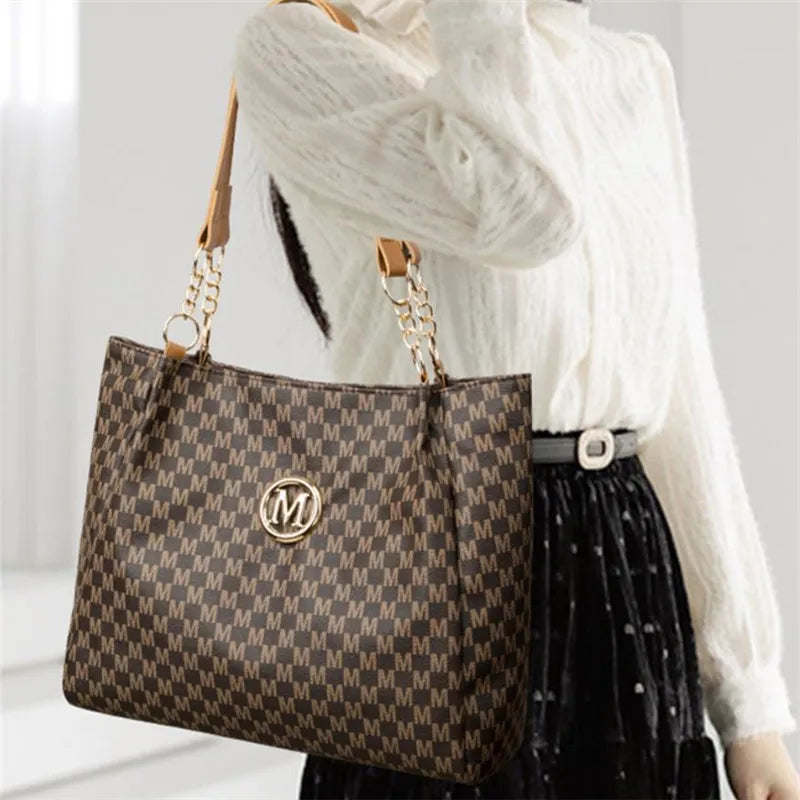 DANA Geometric Leather Letter "M" Bag