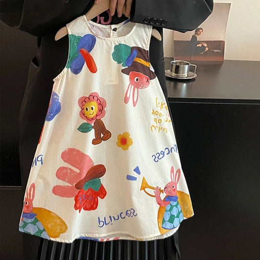 Cute Cartoon Sleeveless Dress