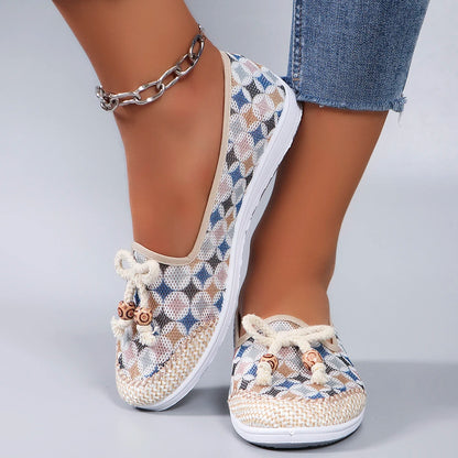 Mesh flat casual sneakers shoes
