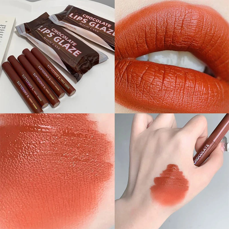 Chocolate five lip glaze set Mist matte lipstick