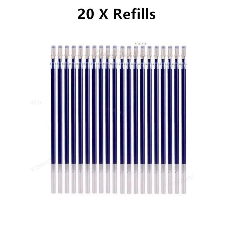 10/12/20/22Pcs Gel Pen Black/Blue ink 0.38/0.5/0.7mm Stationery