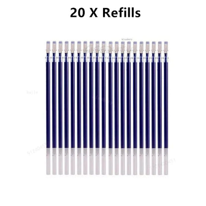 10/12/20/22Pcs Gel Pen Black/Blue ink 0.38/0.5/0.7mm Stationery