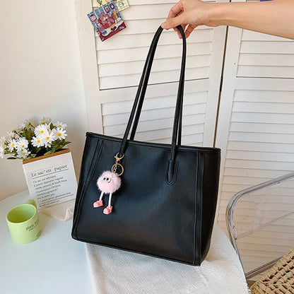 PU Leather Versatile Korean Single Shoulder Tote Bag