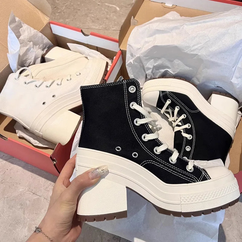 Canvas Lace Up Casual Sneakers