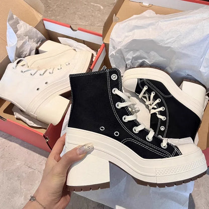 Canvas Lace Up Casual Sneakers