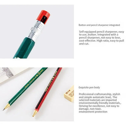 Mechanical Pencils Set 2B 2.0mm Automatic Student Drawing Pencil