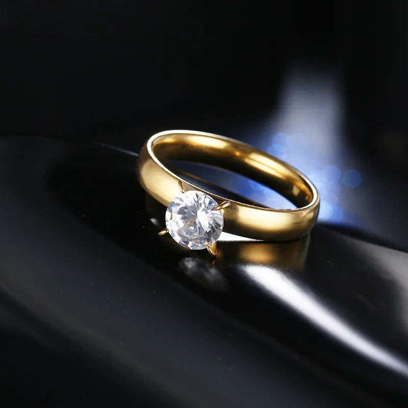 4mm Width Stainless Steel Smooth Circles Rings