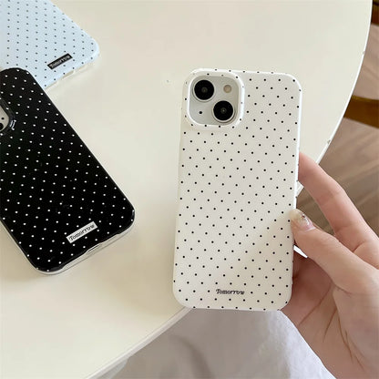 Polka Dot Small Fresh Mobile Phone Case for iPhone Ultra Slim Shockproof Cover