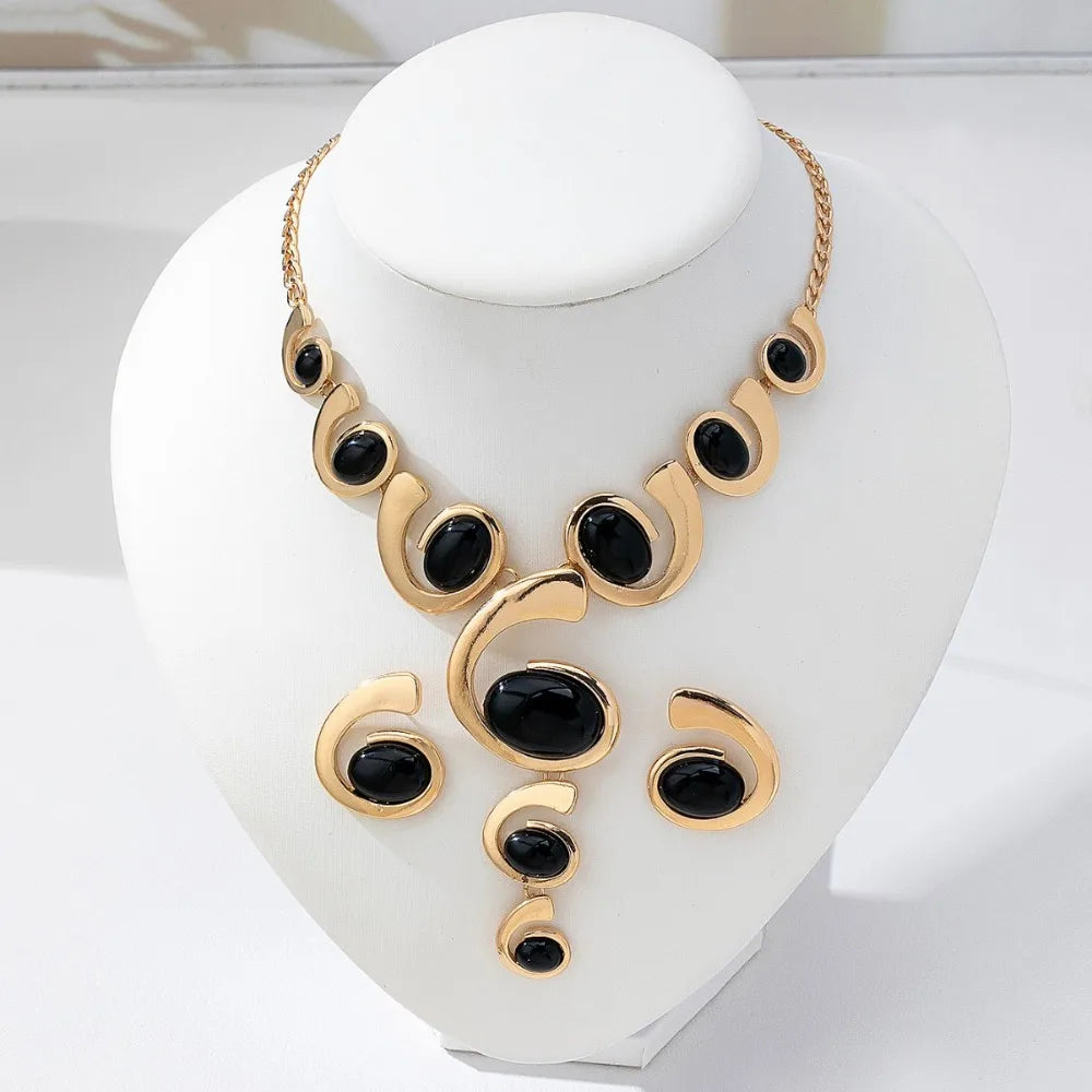 3Pcs/Set Geometric Jewelry Elegant Vintage Bohemian Spiral Snail Coil Set