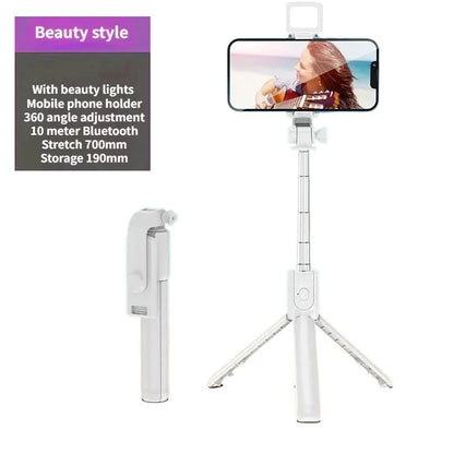 Expandable 3-in-1 Selfie Stick Tripod With Detachable BT Wireless Remote