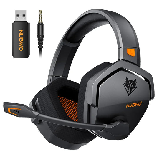 Dual Wireless Gaming Headphones 2.4GHz Bluetooth 5.3 Headsets Gamer with Microphone