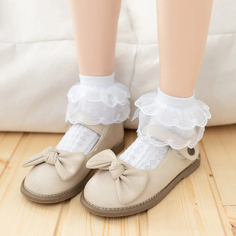 Baby White Lace Cotton Soft Socks