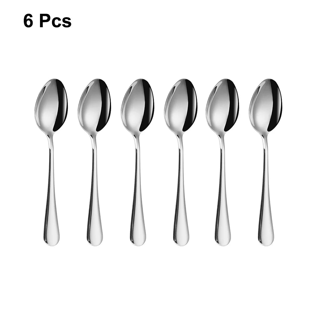4/6/12 Pieces Gold Dessert Stirring Spoons Set
