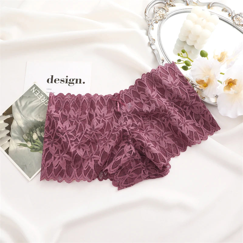 Lace Boyshort Panties Low-Rise Sexy Underwear Sexy Lingerie