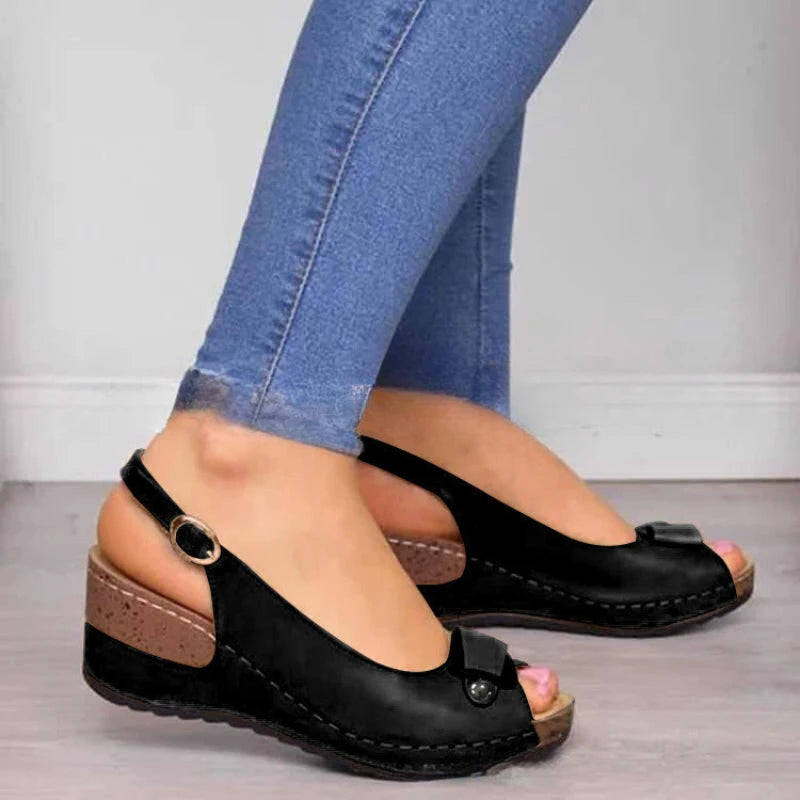 DANA Chunky Wedges Open Toe Sandals