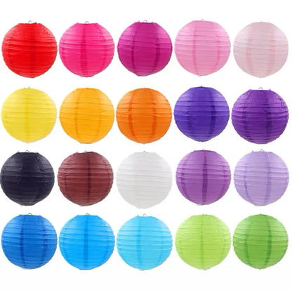 10/15/20/25/30cm Round Chinese Paper Lanterns Birthday Wedding Decor Gift