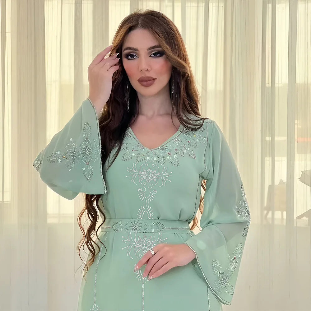 Polyester Muslim Long Sleeve Long Abaya