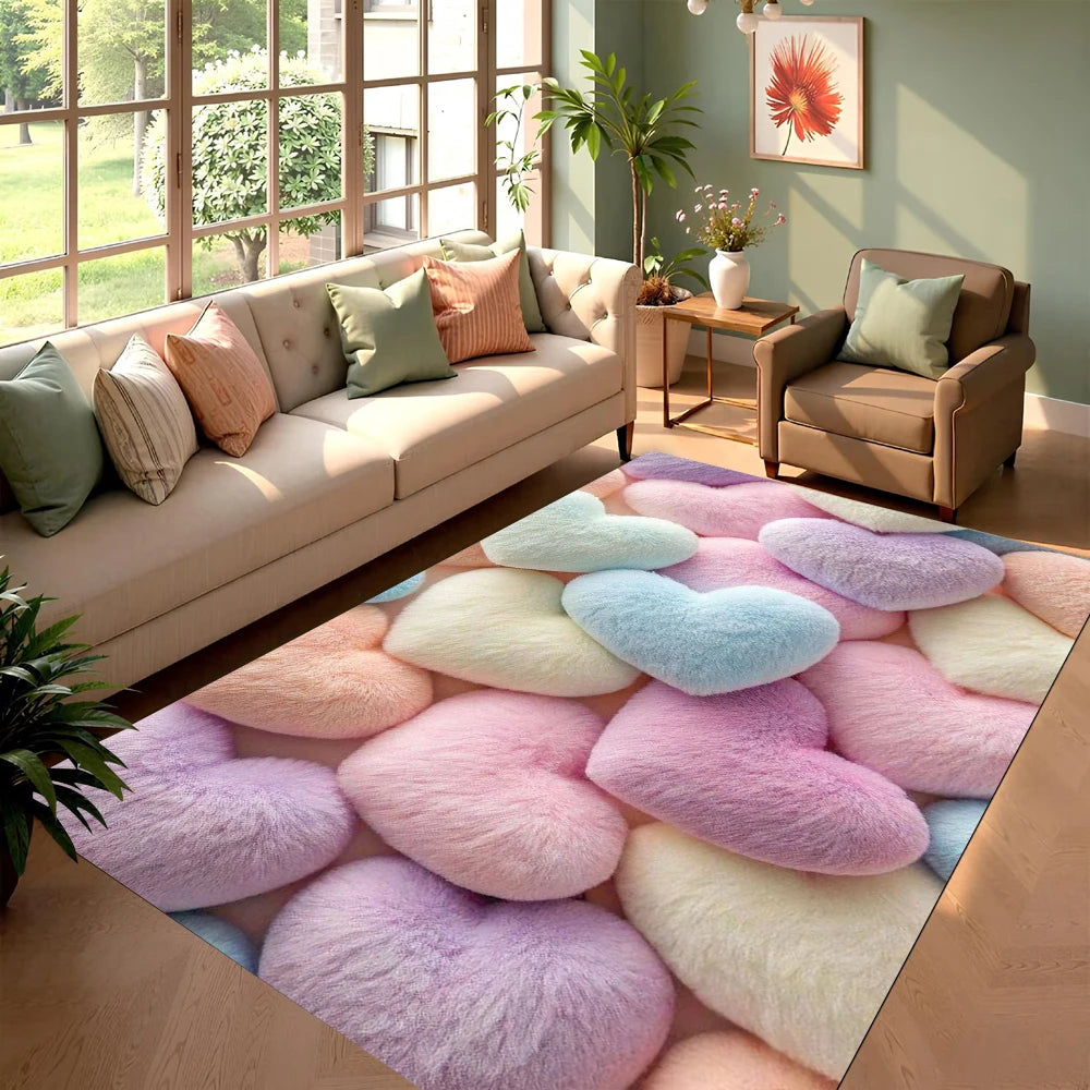 Colorful Dreamy Love Printed Carpet