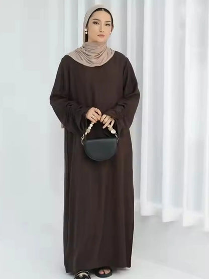 عباية إسلامية بأكمام برباط طويل
