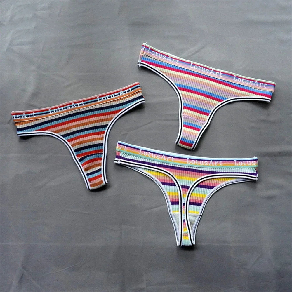 3 Pcs Brazilian Stripe Underwear G-string