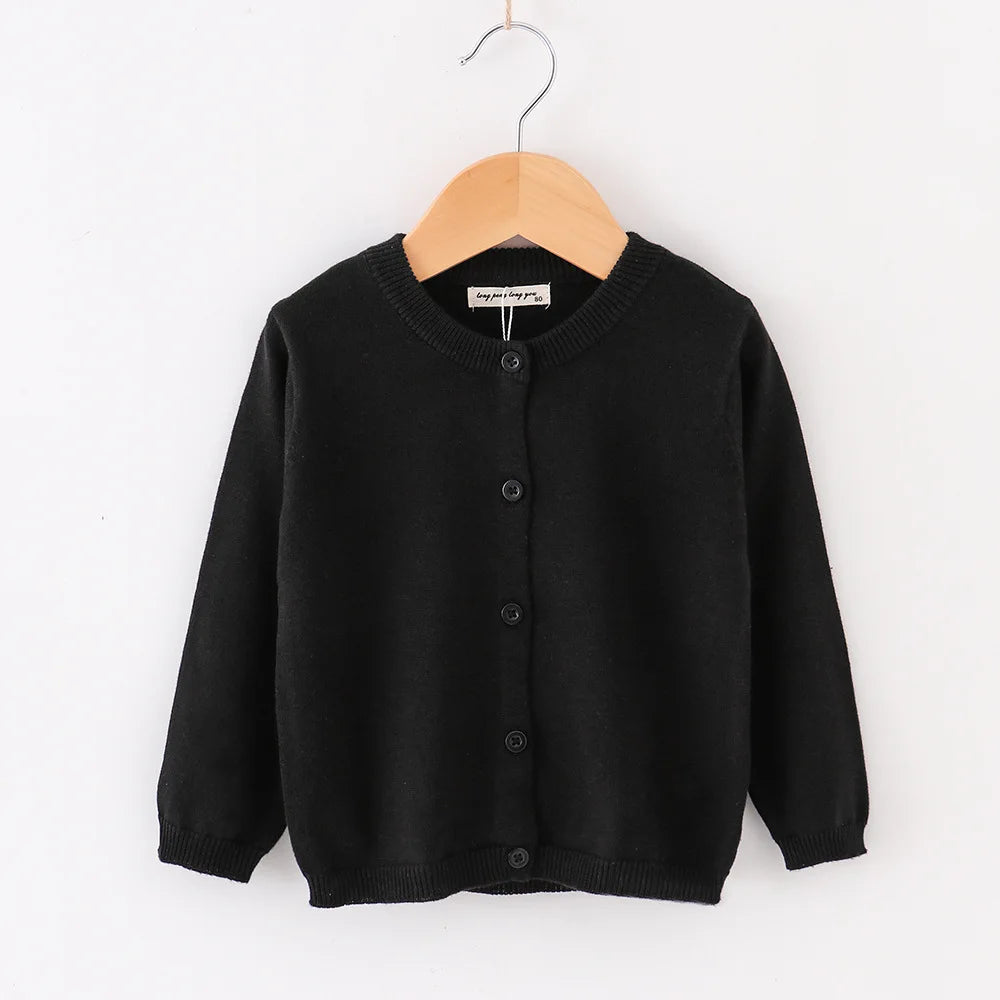 Autumn Baby Cardigan Solid Open Stitch Soft Coats Toddler Knit Jackets