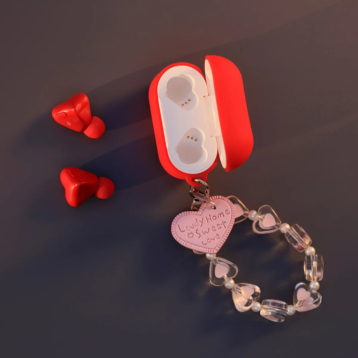 TWS Heart Shaped Bluetooth Headset Wireless Earbuds with ENC Smart Noise Cancellation