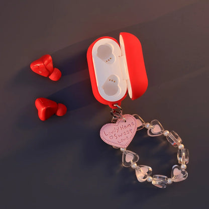 TWS Heart Shaped Bluetooth Headset Wireless Earbuds with ENC Smart Noise Cancellation
