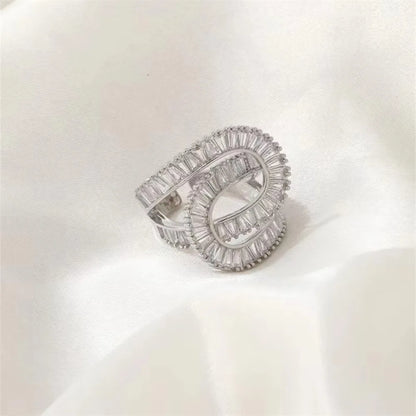 Zircon Open Stainless Steel Luxury Rings