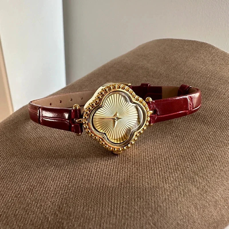 Elegantes relojes de cuarzo de cuero