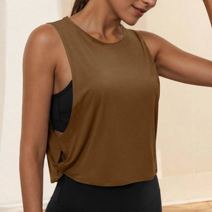 Sleeveless Yoga Tops Athletic Vest Workout Cool T-Shirt