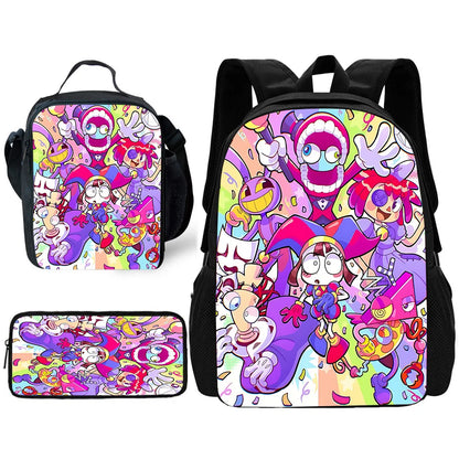 Cartoon A-AmazingS DigitalS Circus Child School Backpack Set