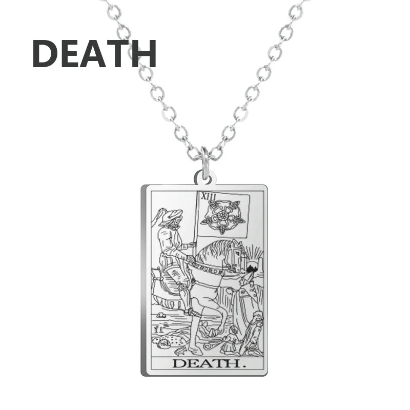 Stainless steel Classic Tarot Pendant Necklace