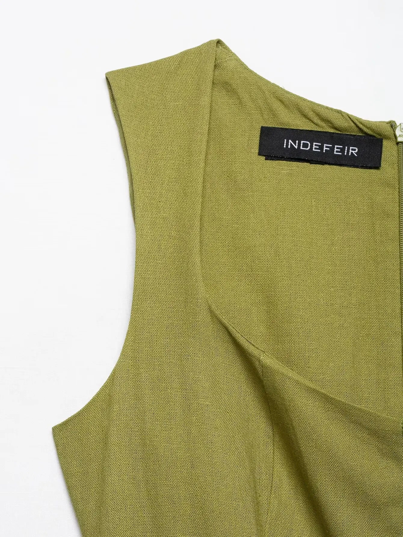 Square Collar Sleeveless Dress