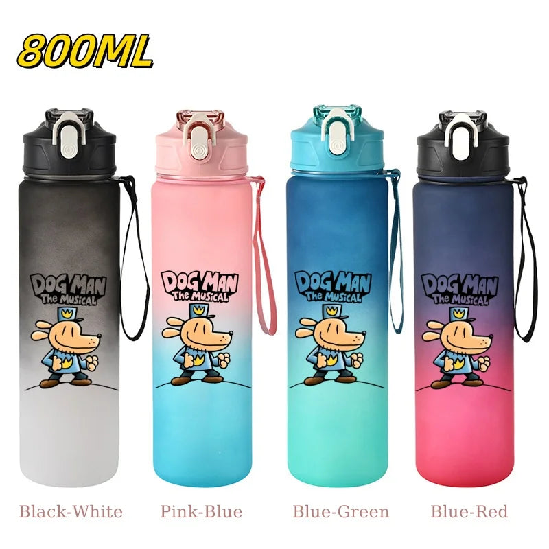800ML Anime Dog Man Sports Water Boys Girls Bottle
