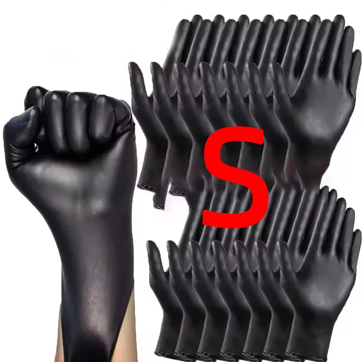 S/M/L/Xl Bag Black Pvc Disposable Cleaning Gloves