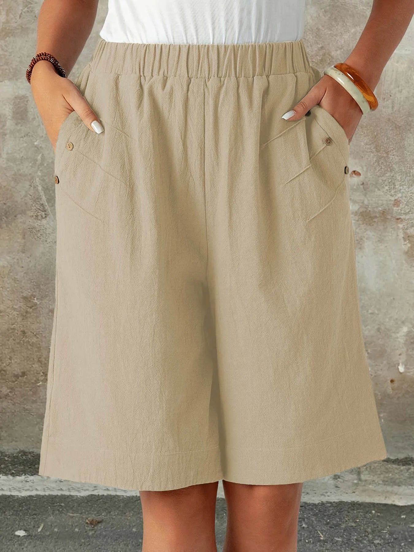 High Waist 5-Inch Casual Lounge Straight Leg Shorts