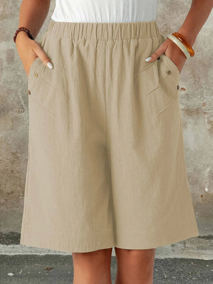 High Waist 5-Inch Casual Lounge Straight Leg Shorts