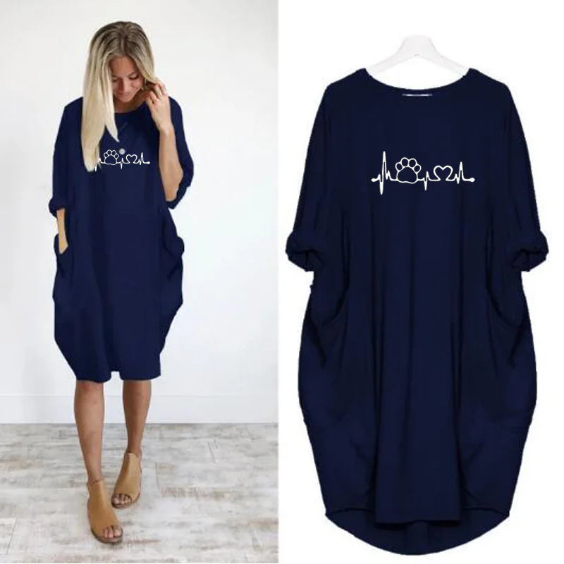 Long Sleeved Plus Size Dress