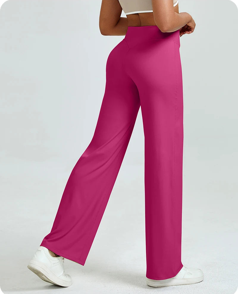High Waisted Straight Leg Yoga Pants