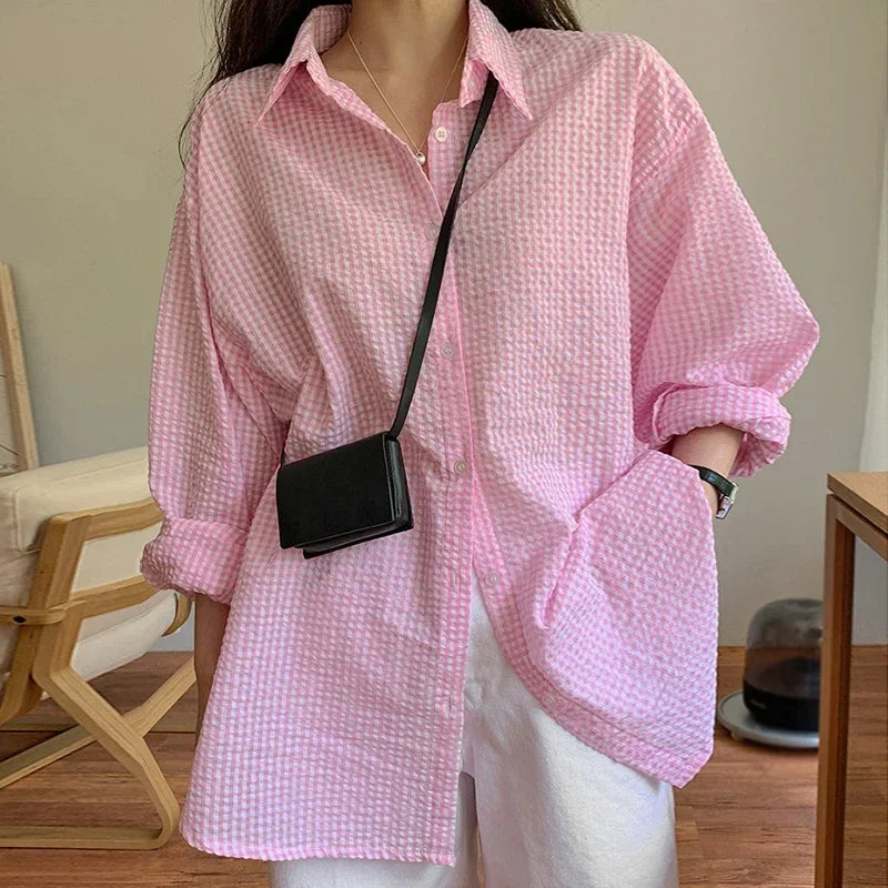 Korean Long Sleeves Loose Shirt