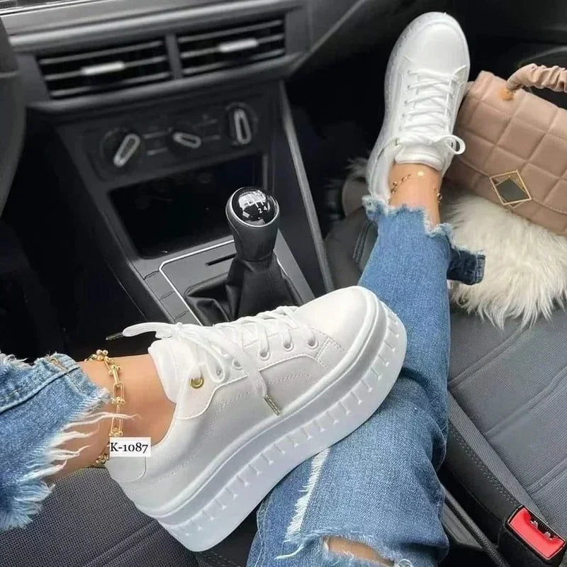 Casual Vulcanized Outdoor Walking Breathable Wedge Heel Sneakers