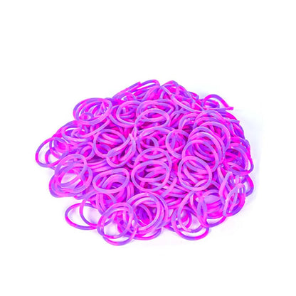 600pcs Elastic Colorful Rubber Loom Wristbands Weaving DIY Craft